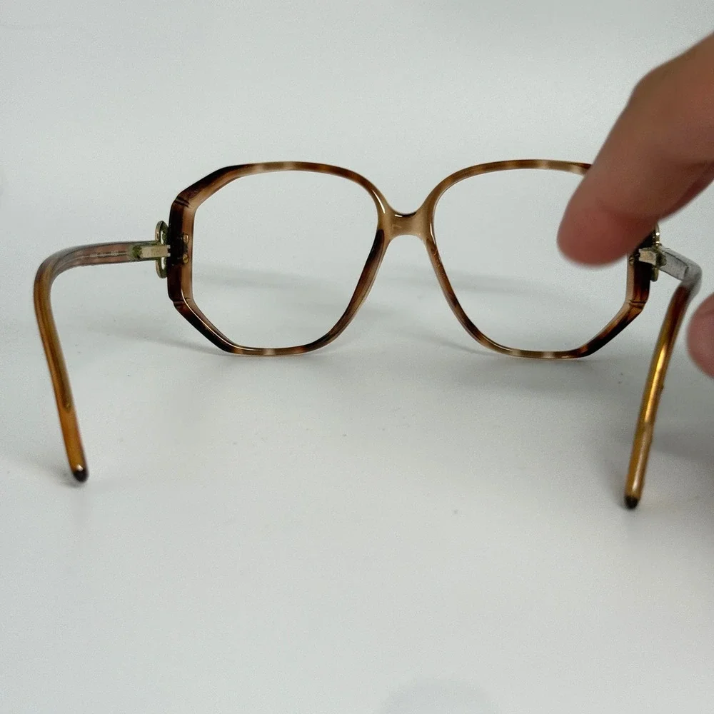 Luxottica Jasmine Vintage Eyeglass Frames‎ Amber Tortoise Italy 140 H5774 56015